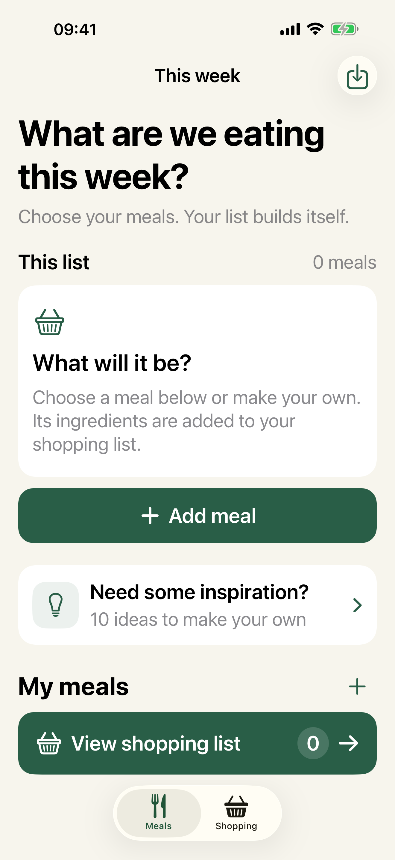 Start screen in MonsList