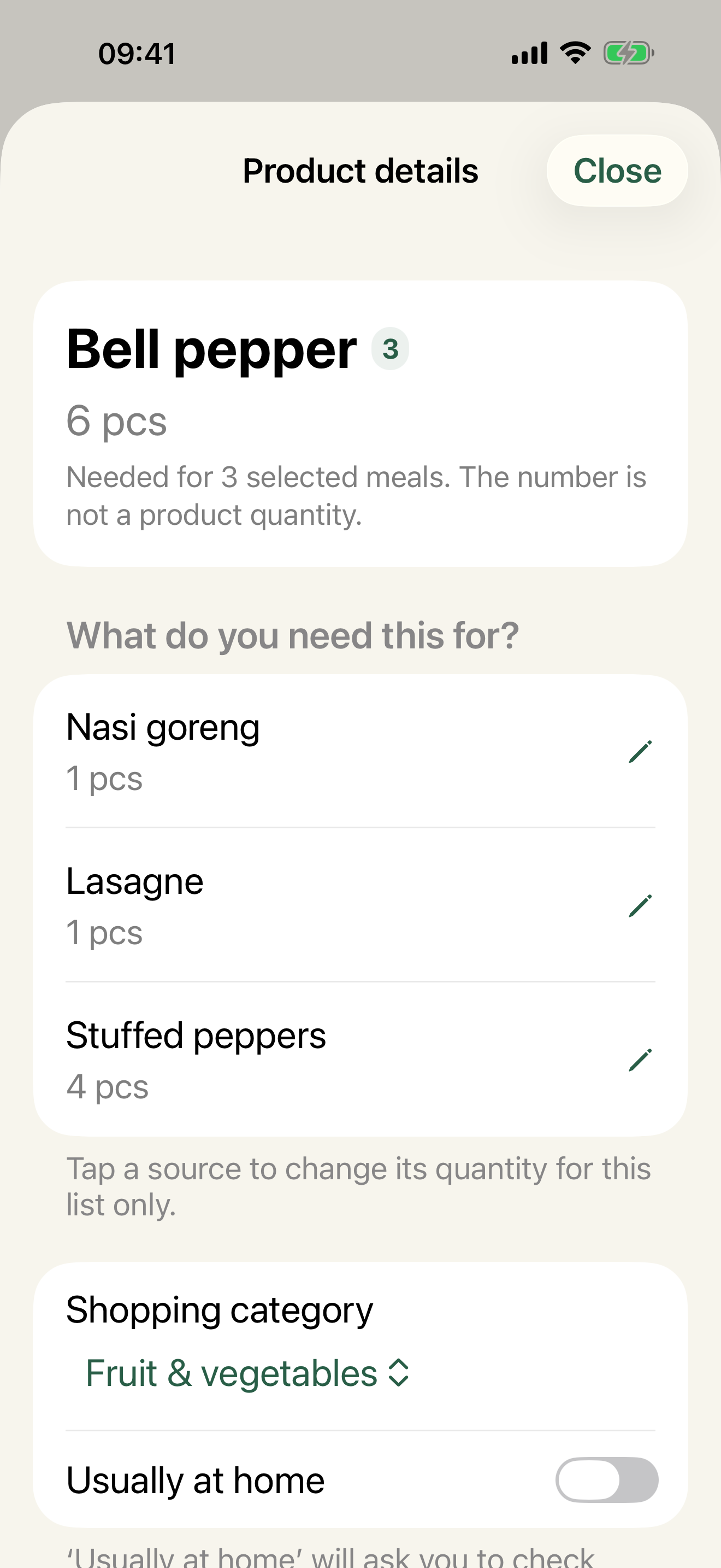 Merged product details in MonsList